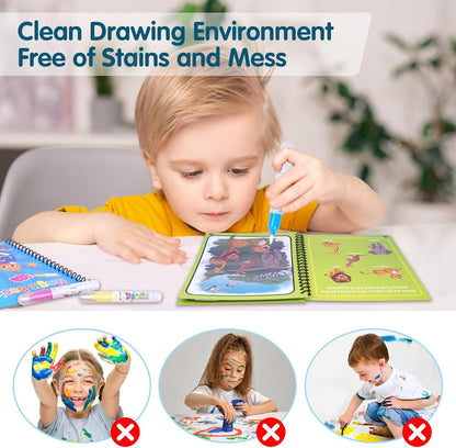 Magic Water Coloring Book (conjunto de 6 peças)